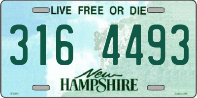 NH license plate 3164493