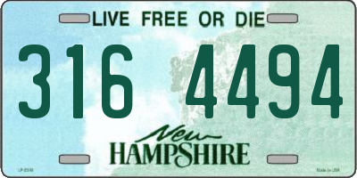 NH license plate 3164494