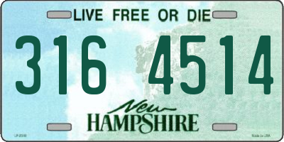 NH license plate 3164514