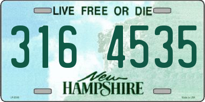 NH license plate 3164535