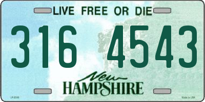 NH license plate 3164543