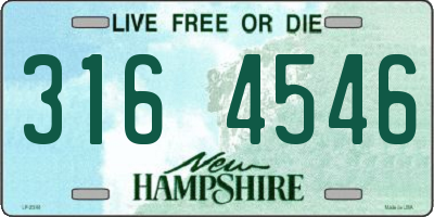 NH license plate 3164546
