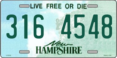 NH license plate 3164548