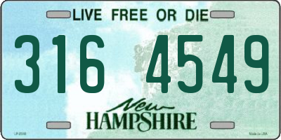 NH license plate 3164549