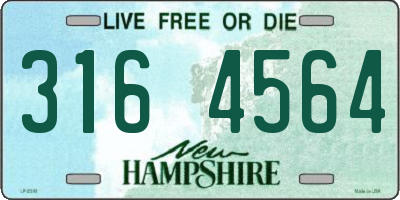 NH license plate 3164564