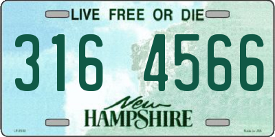 NH license plate 3164566
