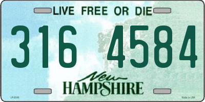 NH license plate 3164584