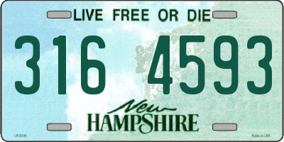 NH license plate 3164593