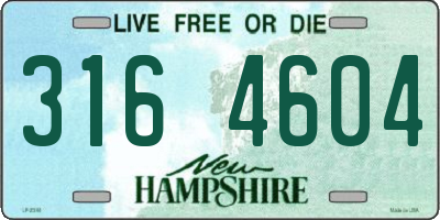 NH license plate 3164604