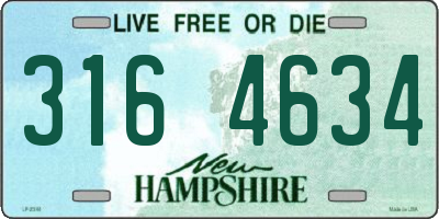 NH license plate 3164634