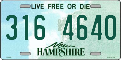 NH license plate 3164640