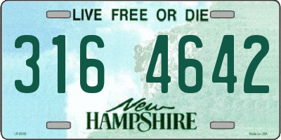 NH license plate 3164642