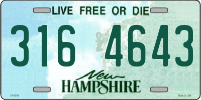 NH license plate 3164643