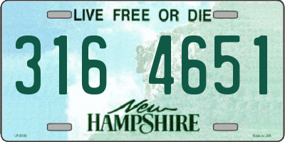 NH license plate 3164651