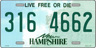 NH license plate 3164662