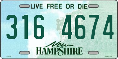 NH license plate 3164674