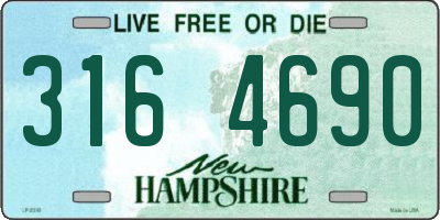 NH license plate 3164690