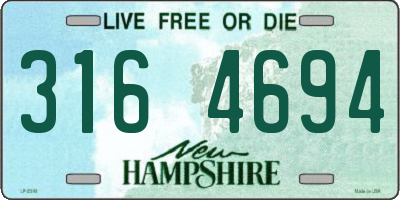 NH license plate 3164694