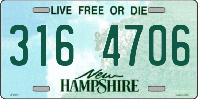 NH license plate 3164706