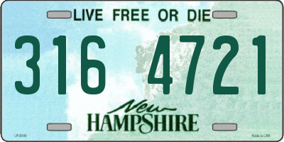 NH license plate 3164721