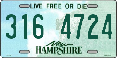 NH license plate 3164724