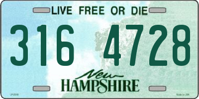 NH license plate 3164728