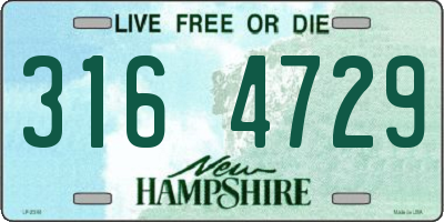 NH license plate 3164729
