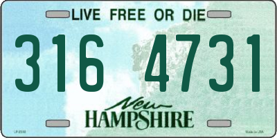 NH license plate 3164731