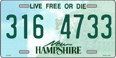 NH license plate 3164733