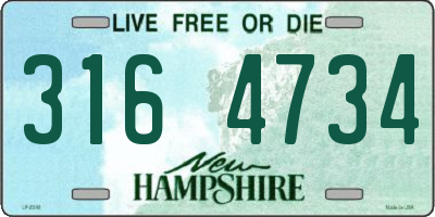 NH license plate 3164734