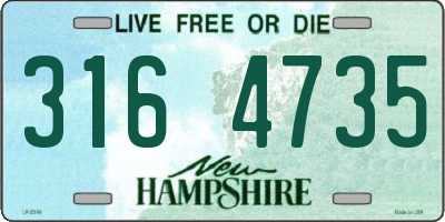 NH license plate 3164735