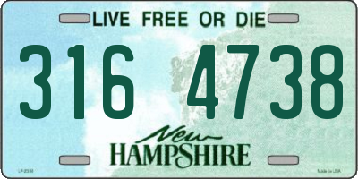 NH license plate 3164738