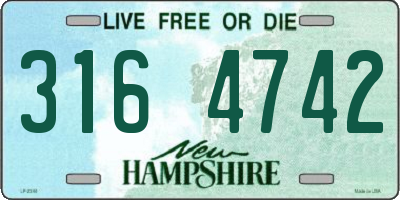 NH license plate 3164742