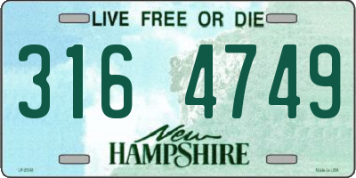 NH license plate 3164749