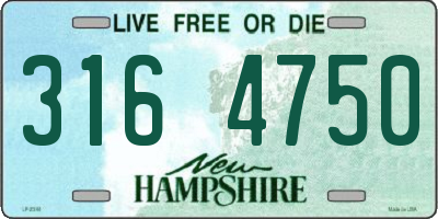 NH license plate 3164750