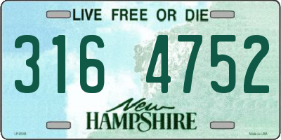 NH license plate 3164752