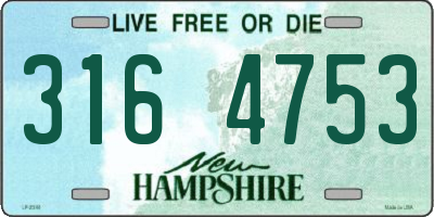 NH license plate 3164753