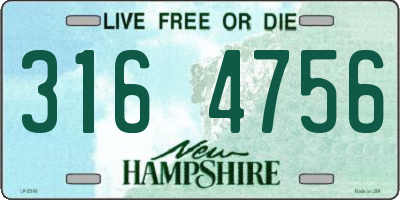 NH license plate 3164756