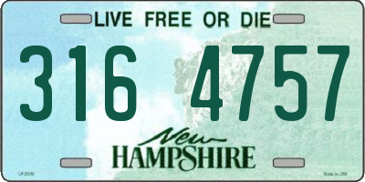 NH license plate 3164757