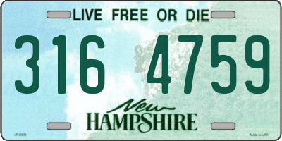 NH license plate 3164759