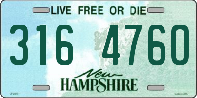 NH license plate 3164760