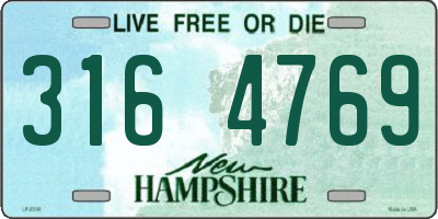 NH license plate 3164769