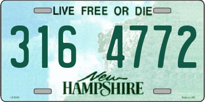 NH license plate 3164772