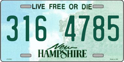 NH license plate 3164785