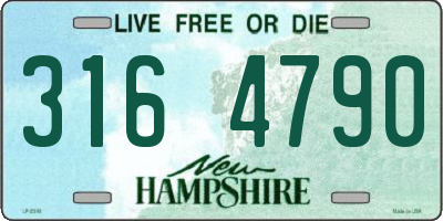 NH license plate 3164790