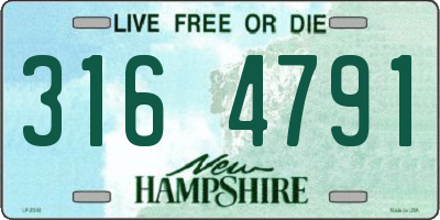 NH license plate 3164791