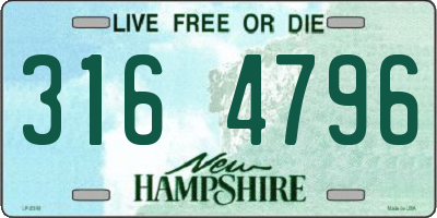 NH license plate 3164796