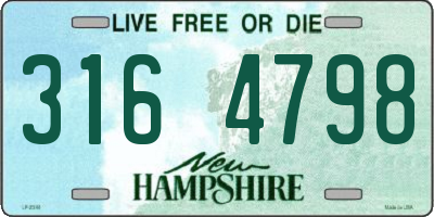 NH license plate 3164798