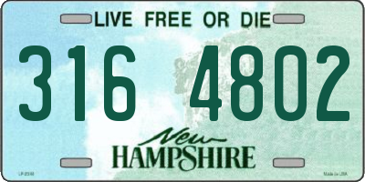NH license plate 3164802