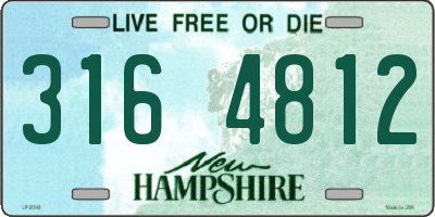 NH license plate 3164812